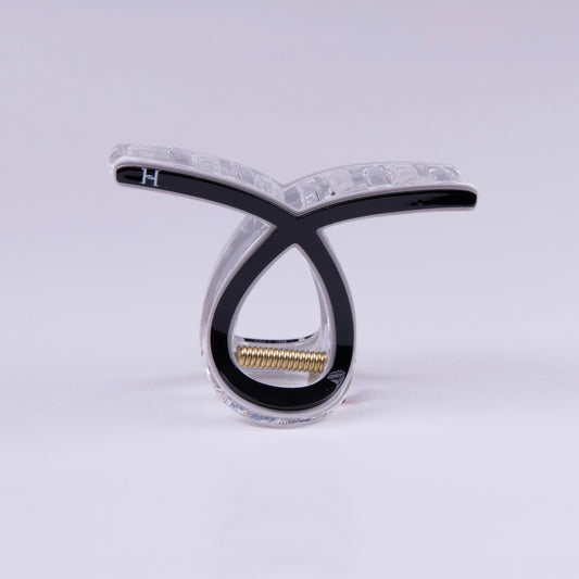 Crystal Edge Claw Clip- Black