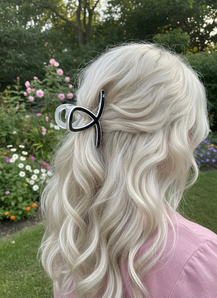 Crystal Edge Claw Clip- Black